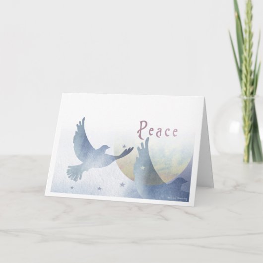 Doves of Peace Christmas Kaart (Voorkant)