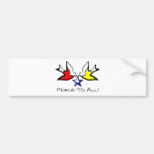 Doves of peace - modern Christelijk design Bumpersticker (Voorkant)