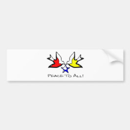 Doves of peace - modern Christelijk design Bumpersticker
