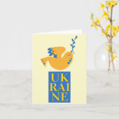 Doves of Peace: Oekraïense eenheid en harmonie Kaa Kaart (Gele Bloem)