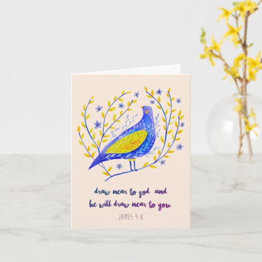 Doves of Peace: Oekraïense eenheid en harmonie Kaa Kaart (Gele Bloem)