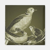 Doves on Branch Bird Art Magnet (Voorkant)