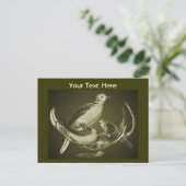 Doves on Branch  Briefkaart (Staand voorkant)