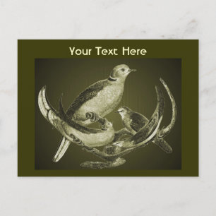 Doves on Branch  Briefkaart