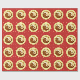 Doves Peace & Harmony inpakpapier op rood