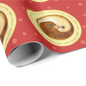 Doves Peace & Harmony inpakpapier op rood (Rol Hoek)