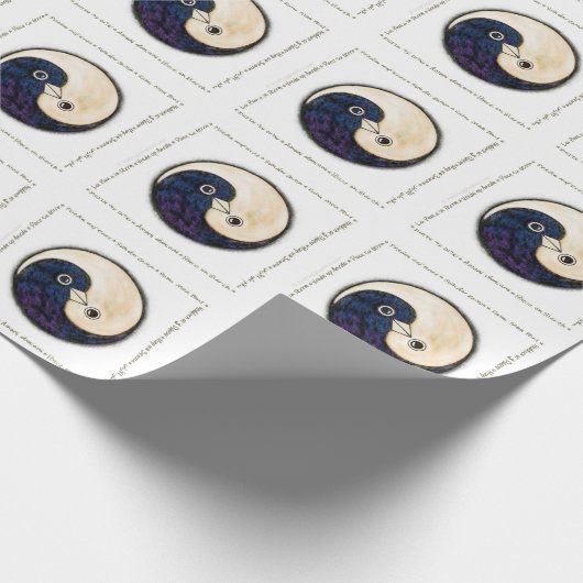 Doves Peace & Harmony inpakpapier op wit (Hoek)