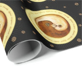 Doves Peace & Harmony inpakpapier op zwart (Rol Hoek)