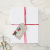 Doves Peace on Earth Kerstmis Cadeaulabel (Met Touw)