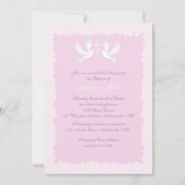 Doves Religieuze Uitnodiging Roze (Voorkant)