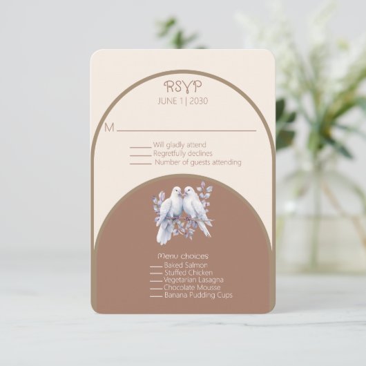 Doves Rings Mocha Mousse Light Beige Taupe Arched (Staand voorkant)