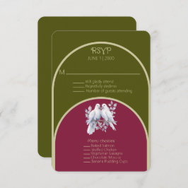 Doves Rings Olijfgroen Bourgogne Geel Boog