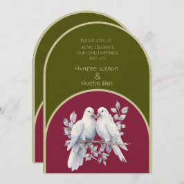 Doves Rings Olijfgroen Bourgogne Geel Boog Kaart