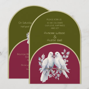 Doves Rings Olijfgroen Bourgogne Geel Boog Kaart