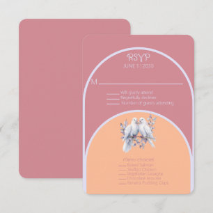 Doves Rings Peach Fuzz Dusty Roze Lavendel Boog