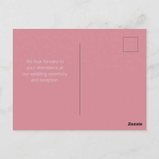 Doves Rings Peach Fuzz Dusty Roze Lavendel Boog Briefkaart (Achterkant)