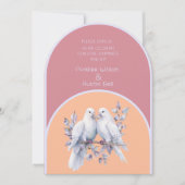 Doves Rings Stoffige Roze Perzik Fuzz Lavendel Boo Kaart (Voorkant)