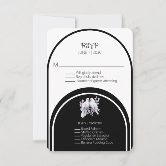 Doves Rings Zwart-wit gebogen (Voorkant)