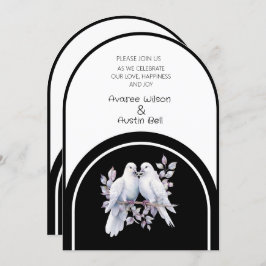 Doves Rings Zwart-wit gebogen Kaart