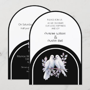 Doves Rings Zwart-wit gebogen Kaart