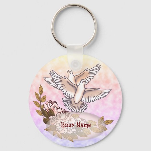 Doves Rozen sleutelhanger (Voorkant)