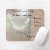 Doves Serenity Prayer Mousepad ~ beige Muismat (Met muis)