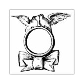 Doves Trouwring & Bow  Rubber Art Stamp Rubberstempel (Afrduk)