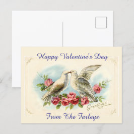 Doves Valentijnsdag Holiday Briefkaart