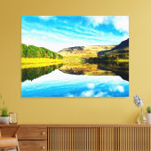Dovestone Reservoir in de winter Canvas Afdruk (Insitu (Woonkamer))