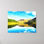 Dovestone Reservoir in de winter Canvas Afdruk (Voorkant)