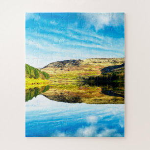Dovestone Reservoir in de winter Legpuzzel