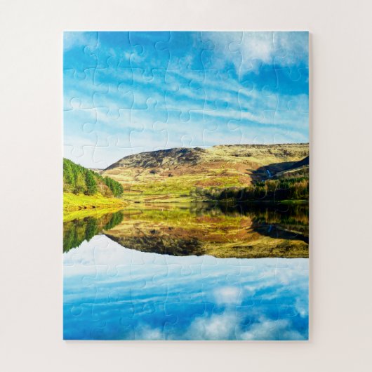 Dovestone Reservoir in de winter Legpuzzel (Verticaal)