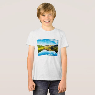 Dovestone Reservoir in de winterzon Tri-Blend Shirt