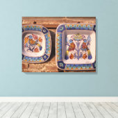 Dovingspatroon op gewoon poster canvas afdruk (Insitu (Houten vloer))