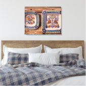 Dovingspatroon op gewoon poster canvas afdruk (Insitu (Slaapkamer))