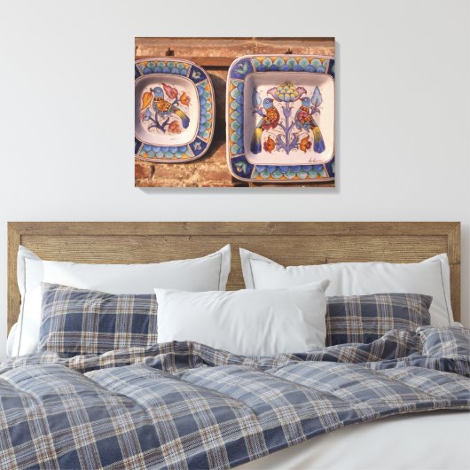 Dovingspatroon op gewoon poster canvas afdruk (Insitu (Slaapkamer))