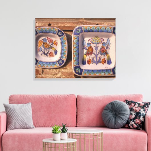 Dovingspatroon op gewoon poster canvas afdruk (Insitu (Woonkamer))