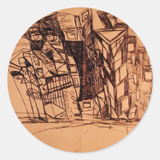 DOW 30 RONDE STICKER (Voorkant)