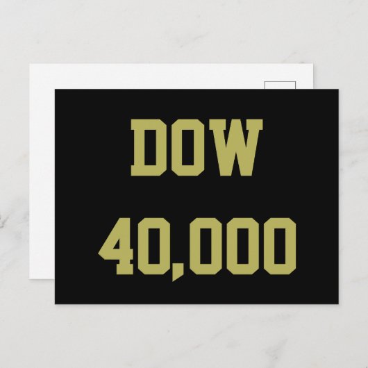 Dow 40000 beurs viering briefkaart (Voorkant / Achterkant)