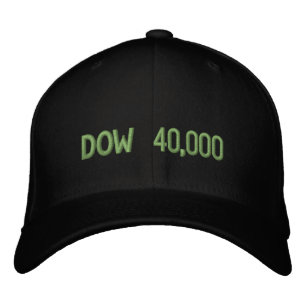 Dow 40000 beurs viering geborduurde pet