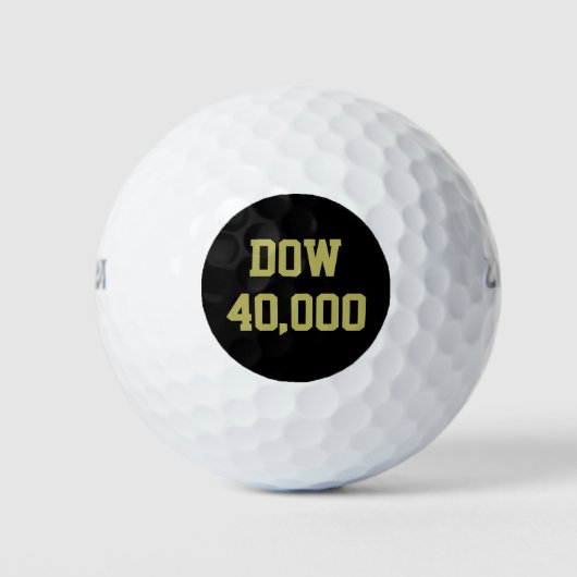 Dow 40000 beurs viering golfballen (Voorkant)