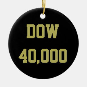 Dow 40000 beurs viering keramisch ornament