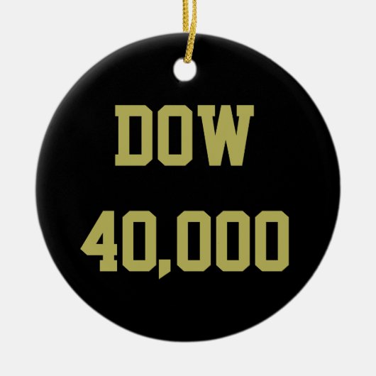 Dow 40000 beurs viering keramisch ornament (Voorkant)