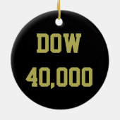 Dow 40000 beurs viering keramisch ornament (Achterkant)