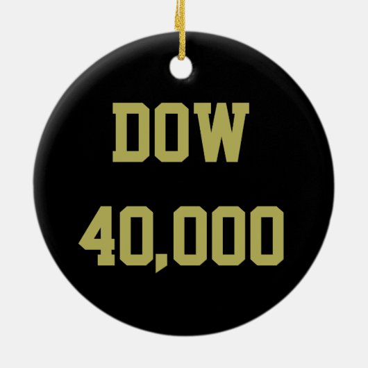 Dow 40000 beurs viering keramisch ornament (Achterkant)
