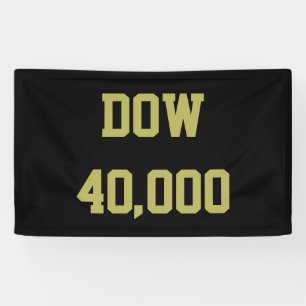 Dow 40000 beurs viering spandoek