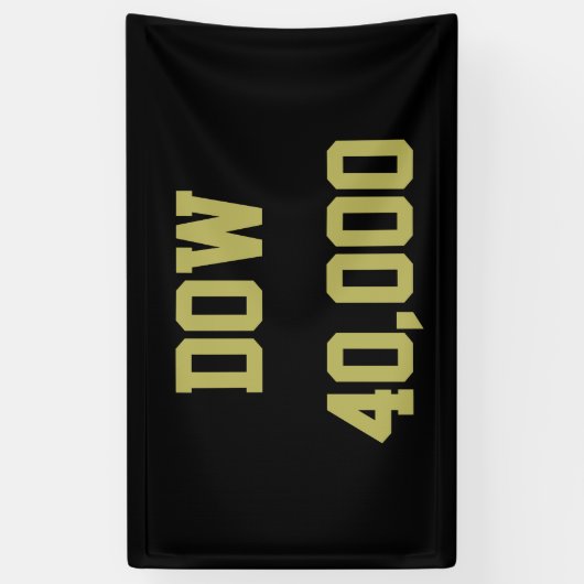 Dow 40000 beurs viering spandoek (Verticaal)