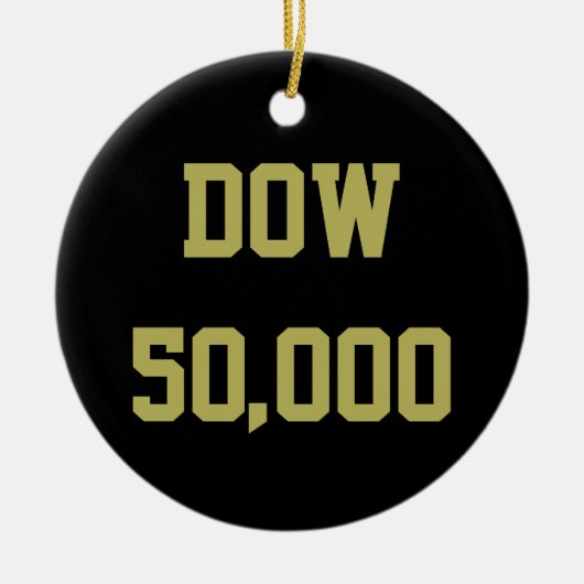 Dow 50000 Aandelenmarktviering Keramisch Ornament (Voorkant)