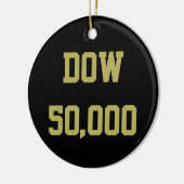 Dow 50000 Aandelenmarktviering Keramisch Ornament (Links)