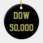 Dow 50000 Aandelenmarktviering Keramisch Ornament (Achterkant)